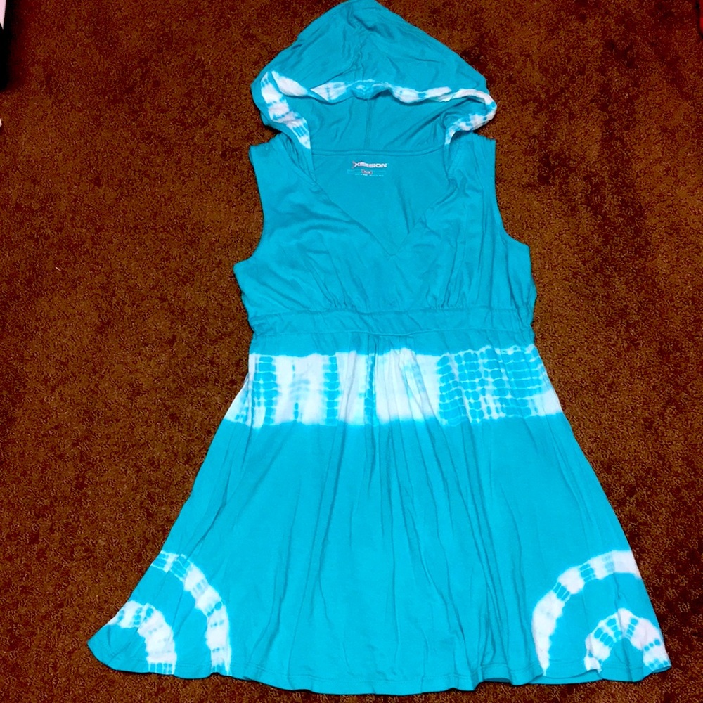 Dress Tie dye sundress medium Girls hoodie dress EUC-like new